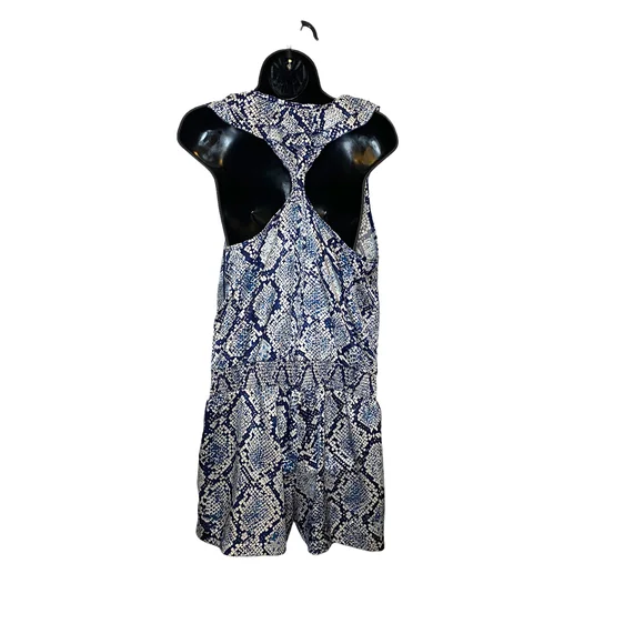 BCBG Blue Snakeskin Romper - M - Picture 3 of 6